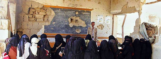 مشروع إعادة تأهيل المدارس المتضررة من الصراعات بعمران