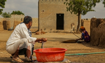 Rehabilitating the water source in Al-Shaqeef village